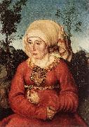CRANACH, Lucas the Elder Portrait of Frau Reuss dgg oil painting reproduction